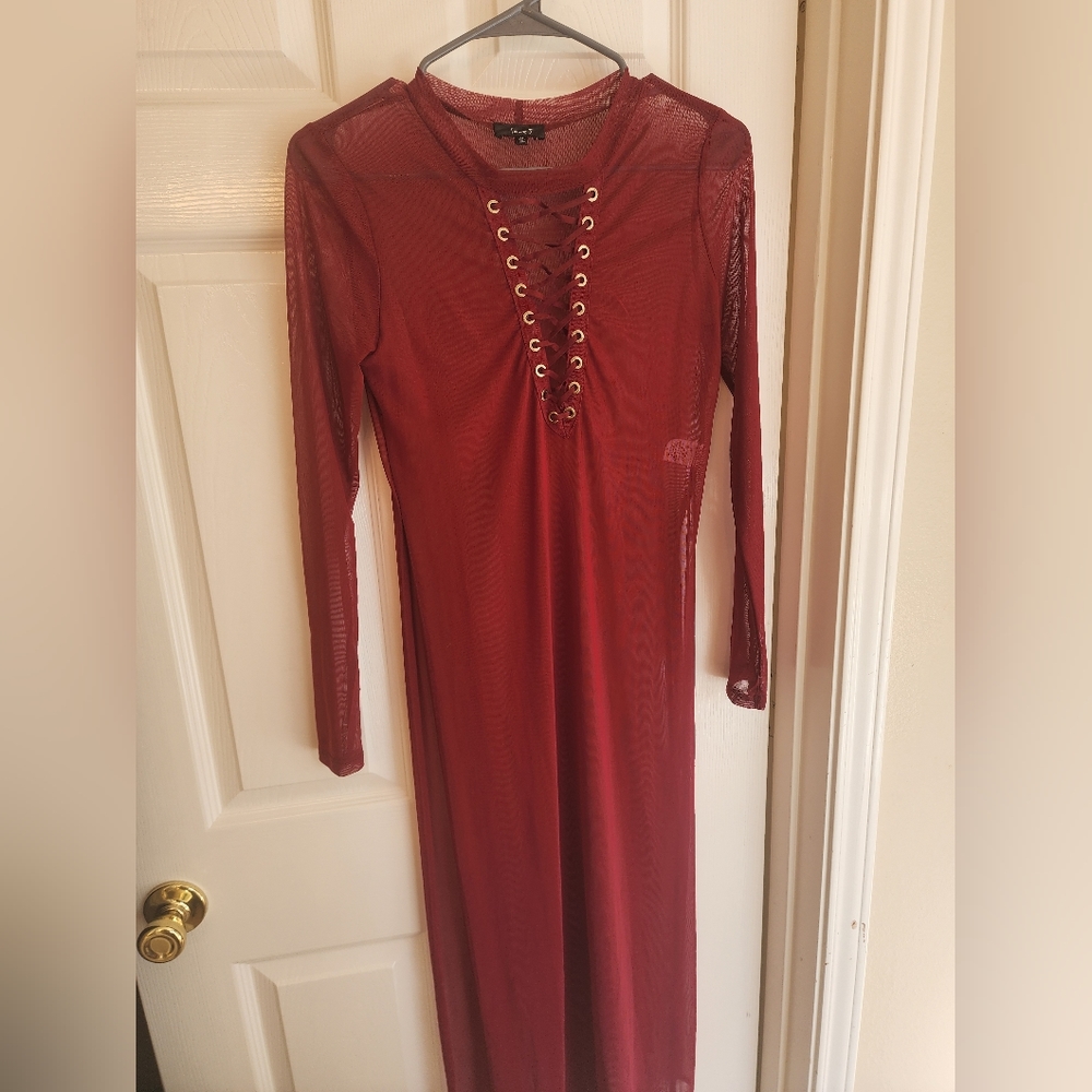 Sheer Red Dress